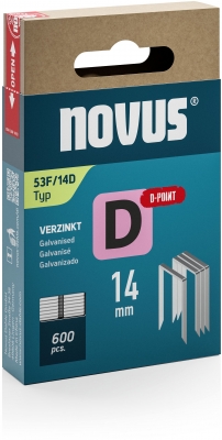 Capse Novus sarma plata, D tip 53F, D-point 14 mm, 600 buc/cutie